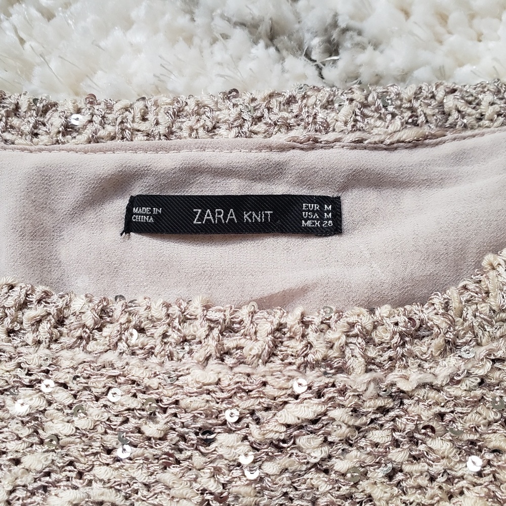 EUC Zara knit asymmetric top - Picture 6 of 8
